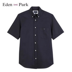 Eden Park Dobby Navy Short Sleeve Shirt Navy