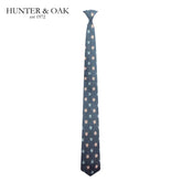 Hunter & Oak Navy Flower Pattern Tie Navy