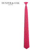 Hunter & Oak Red Micro Spotted Tie Red
