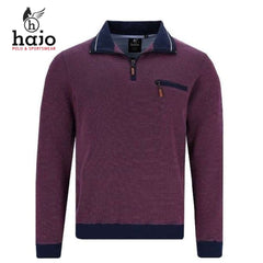 Hajo Quarter Zip Coral Sweatshirt Pink