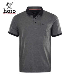 Hajo Jacquard Charcoal Polo Shirt Charcoal