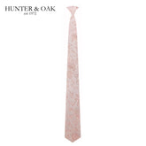 Hunter & Oak X-Long Light Pink Tie Pink