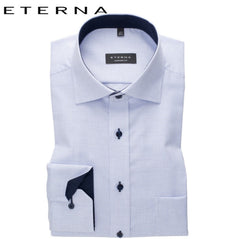 Eterna Light Blue Fleck Shirt Blue