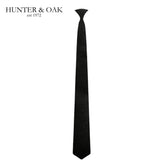 Hunter & Oak X-Long Black Twilll Tie Black