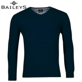 Baileys Classic Cotton Navy V-Neck Knit Navy