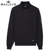 Baileys 1/4 Zip Pique Navy Sweatshirt Navy