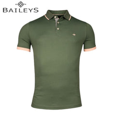 Baileys Pink Tipped Collar Classic Polo Green
