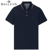 Baileys Textured Collar Navy Polo Navy