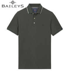 Baileys Textured Collar Green Polo Shirt Green