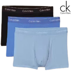 Calvin Klein 3-Pack Blue Classic Trunks Blue