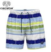 Ceceba Lined Multi Stripe Swim Shorts Blue