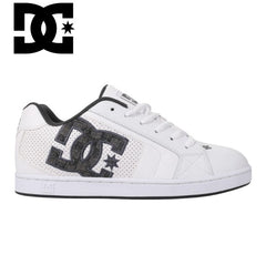 D.C. Net White & Grey Laced Shoe White