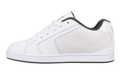 D.C. Net White & Grey Laced Shoe White