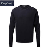 D.C.R.K. Crew Neck Navy Knit Jumper Navy