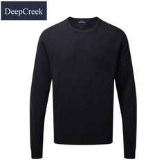D.C.R.K. Crew Neck Navy Knit Jumper Navy