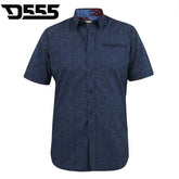 Duke Brody Micro Print Navy Shirt Navy