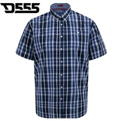 Duke Walsall Blue & Navy Check Shirt Blue