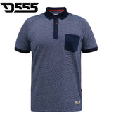 Duke X-Tall Oxley Navy Stripe Polo Shirt Navy