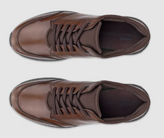 Ecco Irving Leather Brown Lace Shoes Brown