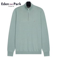 Eden Park Honeycomb 1/4 Zip Sweater Green