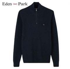 Eden Park 1/4 Zip Knit Cable Knit Navy