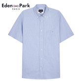 Eden Park Zodiac Gingham Check Shirt Blue