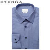 Eterna Blue Mini Check Formal Shirt Blue