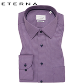Eterna Deep Purple Mini Fleck Shirt Purple