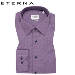 Eterna Structured Purple Square Print Purple