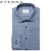 Eterna Navy Stitch Detail Shirt Navy