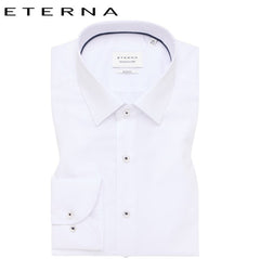Eterna X-Tall Textured White Shirt White