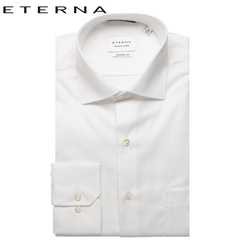 Eterna Classic White Twill Shirt White
