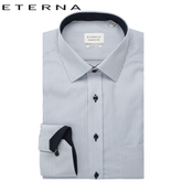 Eterna Classic Blue Stripe Shirt Blue