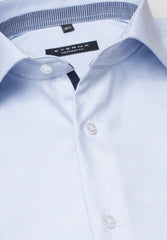 Eterna Sky Blue Check Shirt Blue