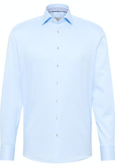 Eterna Sky Blue Luxury Trim Shirt Sky Blue