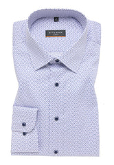 Eterna Solis Lilac Patterned Shirt Purple