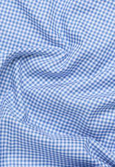 Eterna X-Tall Sky Blue Check Shirt Blue