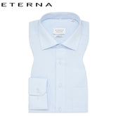 Eterna Baby Blue Formal Xtall Shirt Blue