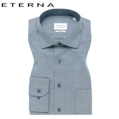 Eterna X-Tall Green Twill Detail Shirt Green