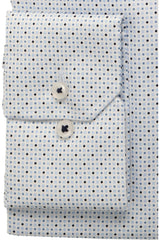 Eterna X-Tall Blue & Navy Spotted Shirt Blue