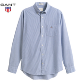 Gant Classic Poplin Banker Stripe Shirt Blue