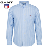 Gant Poplin Stripe Light Blue Shirt Blue