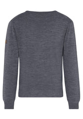Hajo Merino Wool Charcoal V-Neck Jumper Charcoal