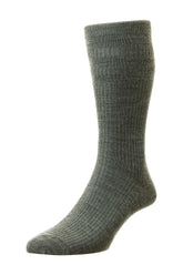 H.J. Hall Soft Top Wool Grey Socks Grey