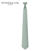 Hunter & Oak X-Long Green Print Tie Set Green