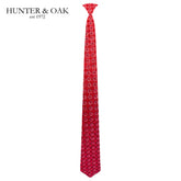 Hunter & Oak X-Long Circle Pattern Tie Red