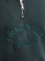 Jack & Jones Bleecker Zip Green Sweater Green