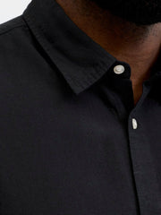 Jack & Jones Breeze Linen Black Shirt Black