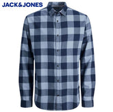 Jack & Jones Gingham Flint Twill Shirt Grey