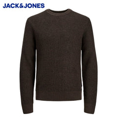 Jack & Jones Global Crew Neck Brown Knit Brown